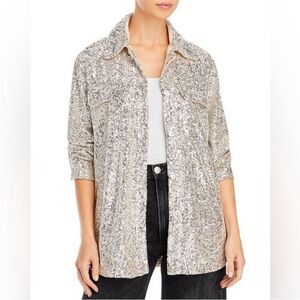 Sequin Silver Women's Top